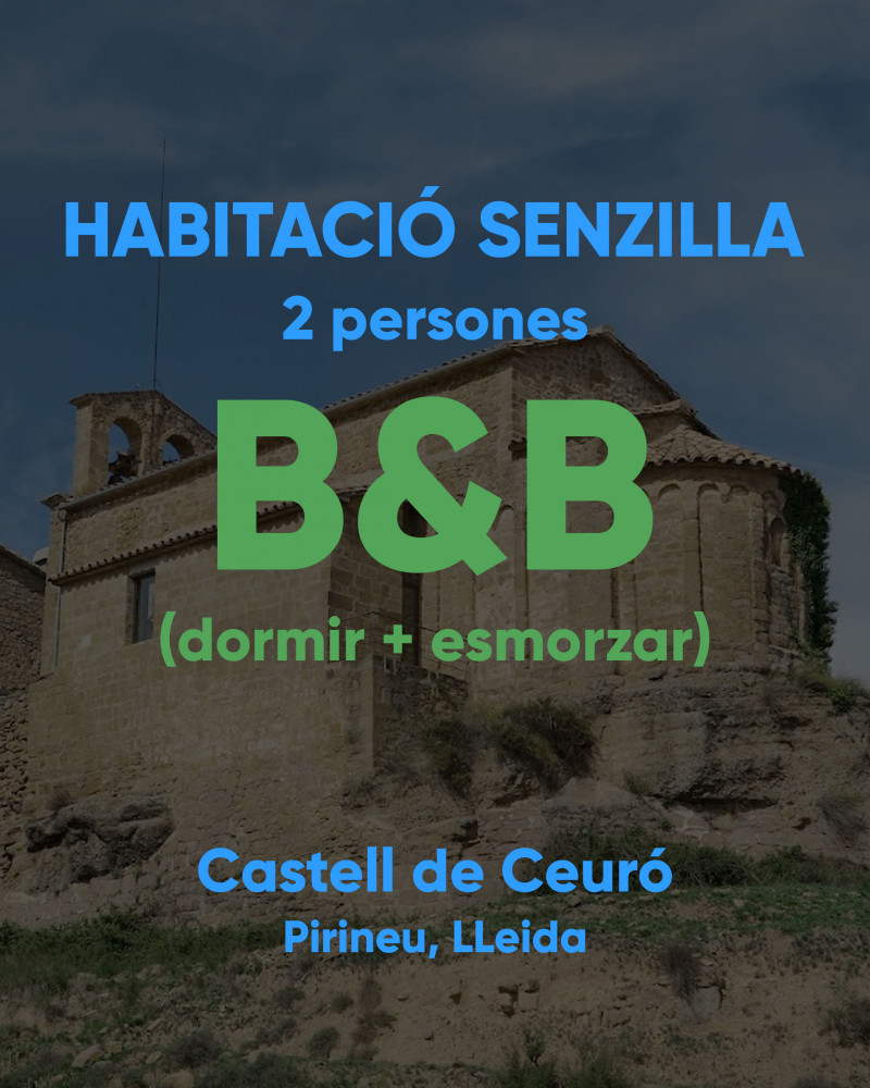 HABITACIÓ SENZILLA - 2 persones - B&B