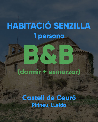 HABITACIÓ SENZILLA - 1 persona - B&B