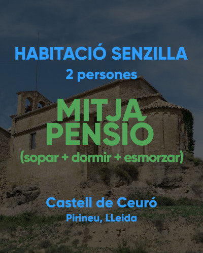 HABITACIÓ SENZILLA - 2 persones - MITJA PENSIO