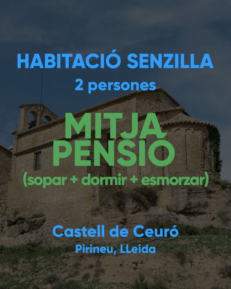 HABITACIÓ SENZILLA - 2 persones - MITJA PENSIO