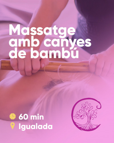 Massatge amb canyes de bambú
